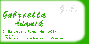 gabriella adamik business card